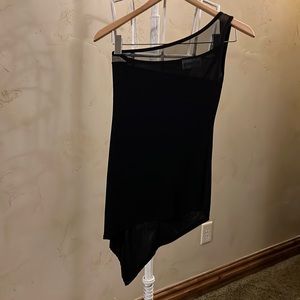 Asymmetrical little black dress
